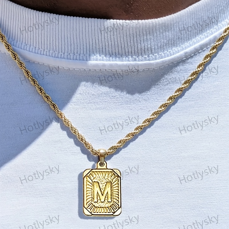 Women's Fashion Pendant Necklace with Initial Letter Option
